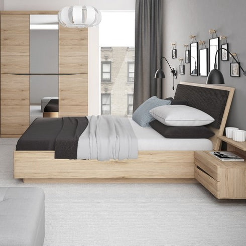 *Kensington 140cm Double Bed frame with lift up frame inc slats in Oak.